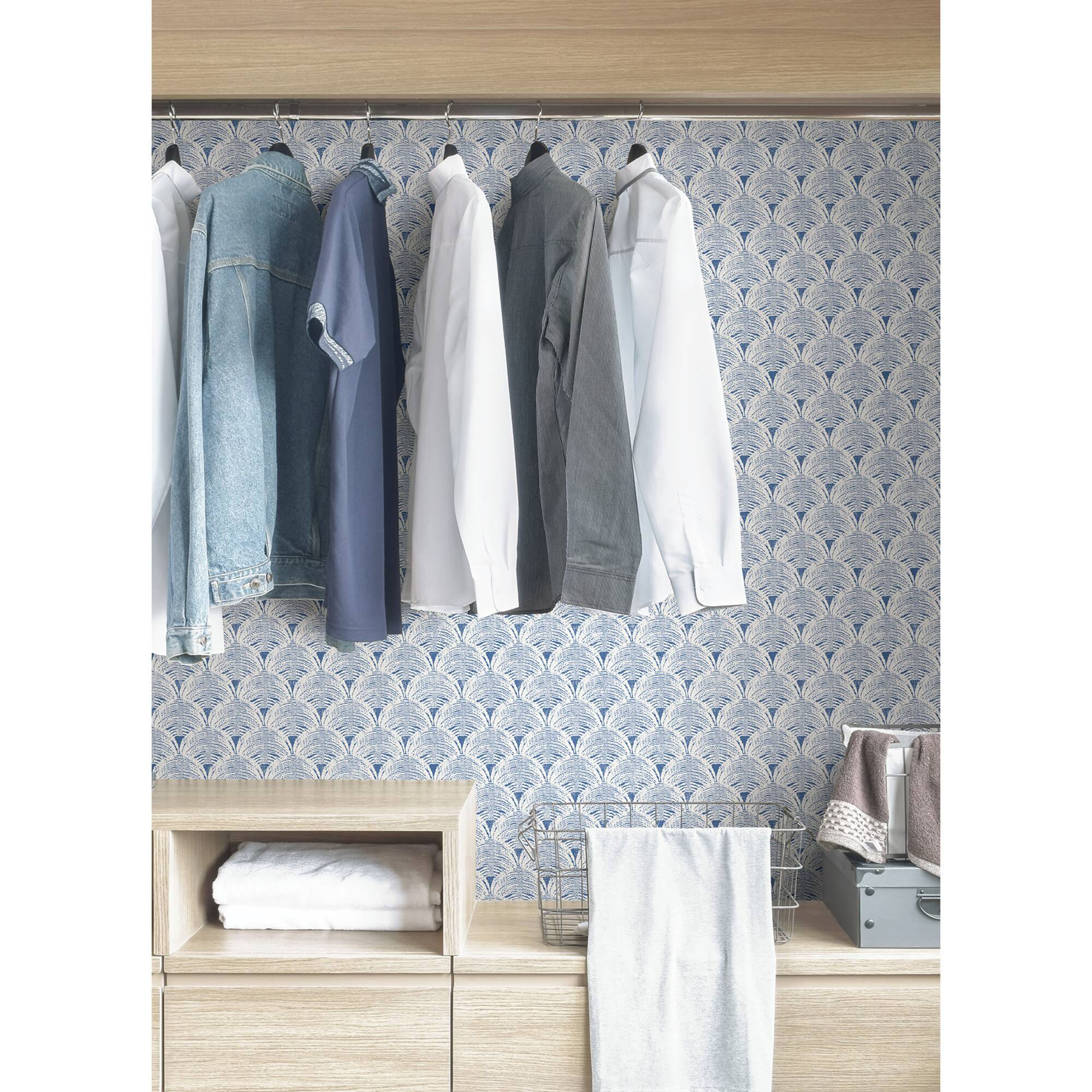 NuWallpaper Blue Manila Peel & Stick Wallpaper
